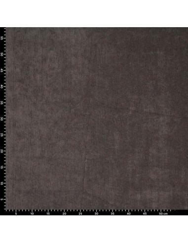 Tissu velours côtelé - Gris foncé