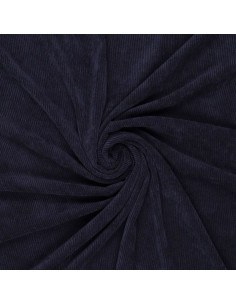 Tissu velours côtelé - Bleu marine