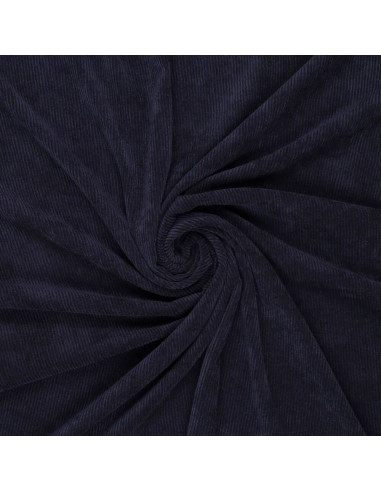 Tissu velours côtelé - Bleu marine