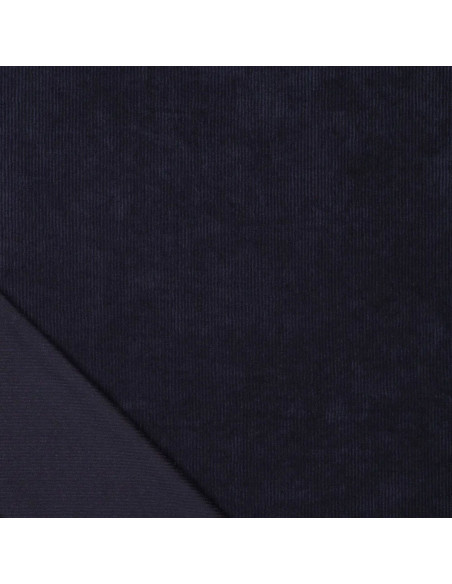Tissu velours côtelé - Bleu marine