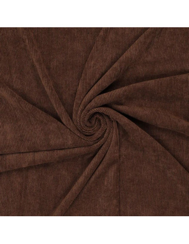 Tissu velours côtelé - Marron