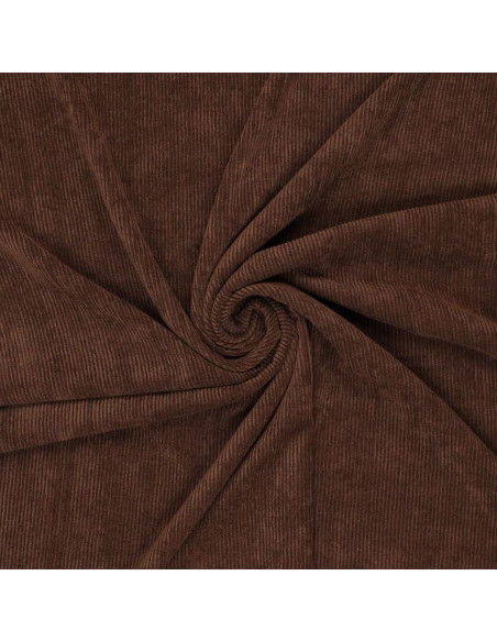 Tissu velours côtelé - Marron