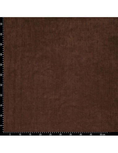 Tissu velours côtelé - Marron