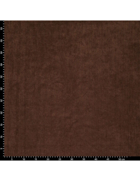 Tissu velours côtelé - Marron