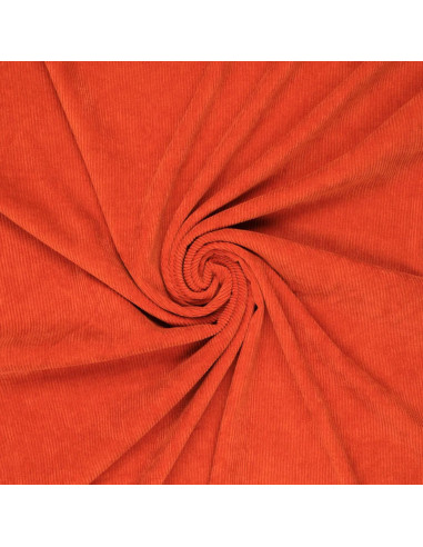 Tissu velours côtelé - Orange