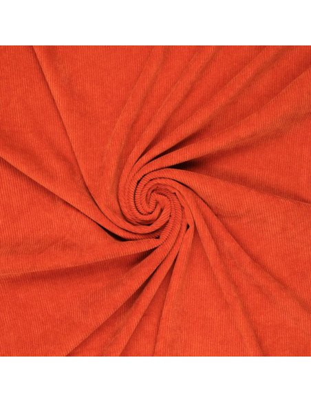Tissu velours côtelé - Orange