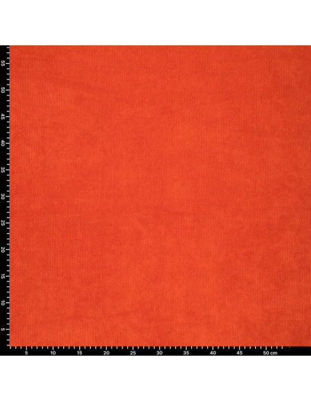 Tissu velours côtelé - Orange