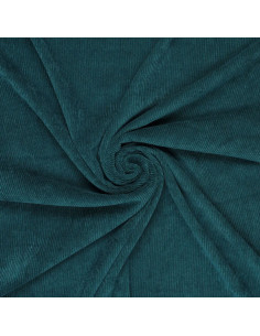 Tissu velours côtelé - Bleu pétrole