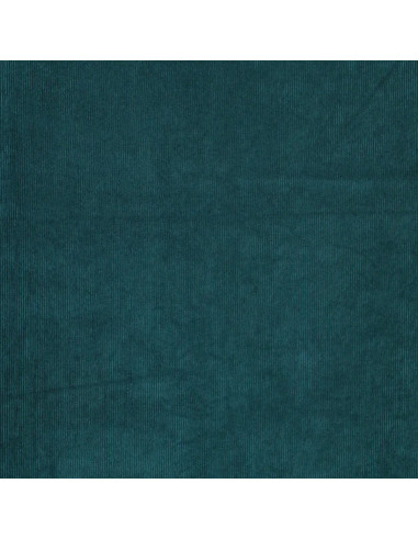Tissu velours côtelé - Bleu pétrole