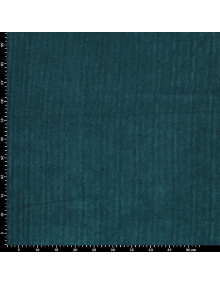 Tissu velours côtelé - Bleu pétrole
