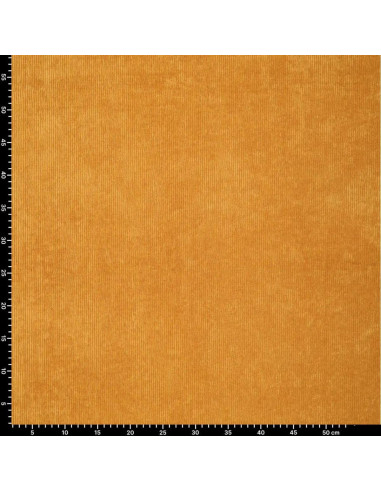 Tissu velours côtelé - Ocre