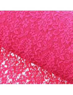 Tissu dentelle stretch Glamour - Fuchsia