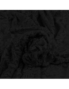 Tissu dentelle stretch Glamour - Noir 2