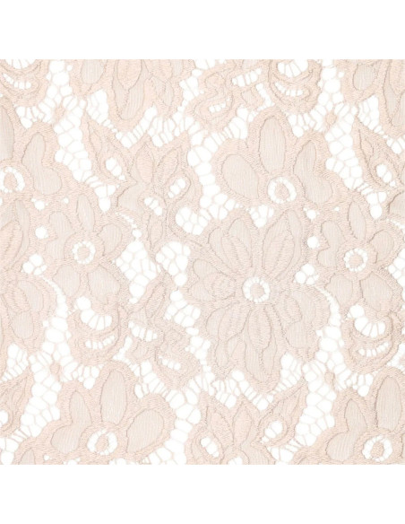 Tissu guipure stretch Bloom - Beige