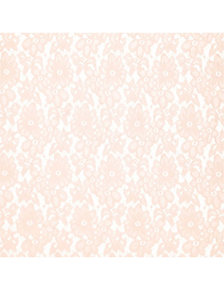Tissu guipure stretch Bloom - Rose clair