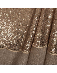 Tissu sequins - Champagne