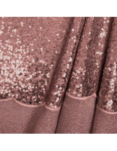 Tissu sequins - Rose