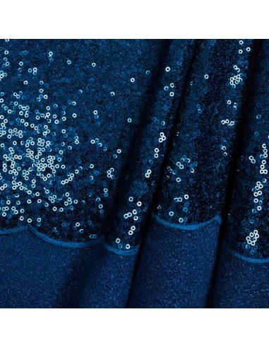 Tissu sequins - Bleu