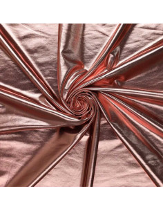 Tissu lamé stretch - Rose clair