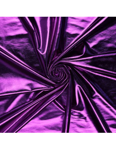 Tissu lamé stretch - Violet