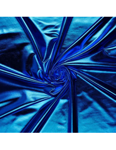 Tissu lamé stretch - Bleu