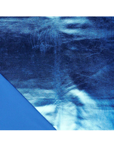 Tissu lamé stretch - Bleu