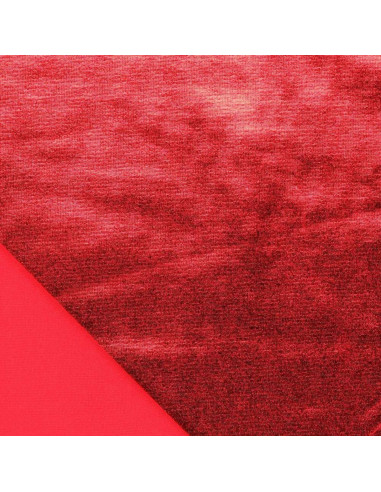Tissu lamé stretch - Rouge