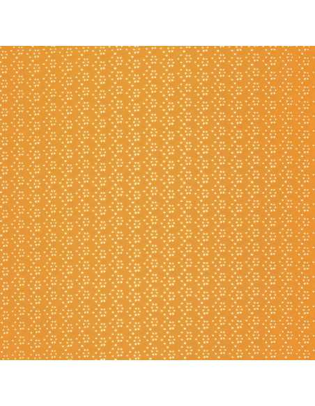 Tissu broderie anglaise extensible - Jaune