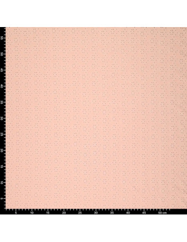 Tissu broderie anglaise extensible - Vieux rose