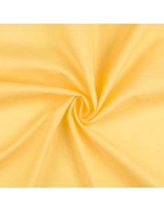 Tissu coton cretonne uni - Jaune paille