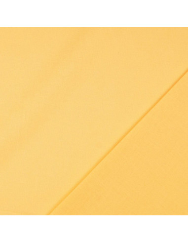 Tissu coton cretonne uni - Jaune paille