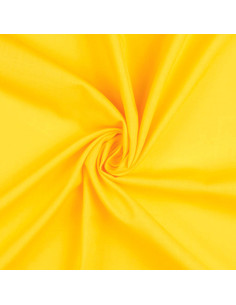 Tissu coton cretonne uni - Jaune