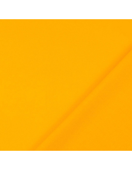 Tissu coton cretonne uni - Jaune safran