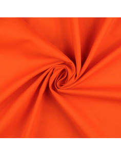 Tissu coton cretonne uni - Orange