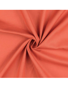 Tissu coton cretonne uni - Orange carotte