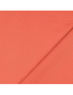 Tissu coton cretonne uni - Orange carotte 2