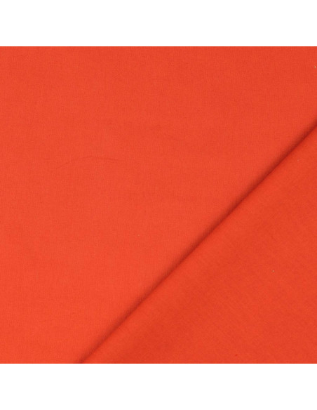Tissu coton cretonne uni - Tomette