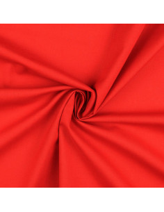 Tissu coton cretonne uni - Rouge