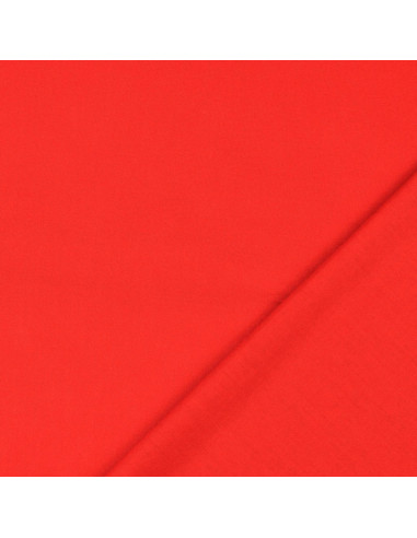 Tissu coton cretonne uni - Rouge