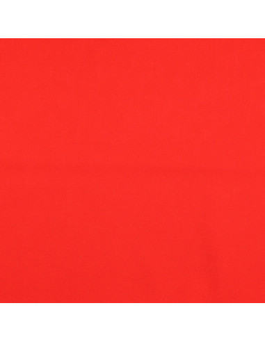 Tissu coton cretonne uni - Rouge