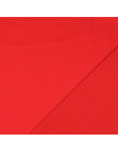 Tissu coton cretonne uni - Rouge coquelicot 2