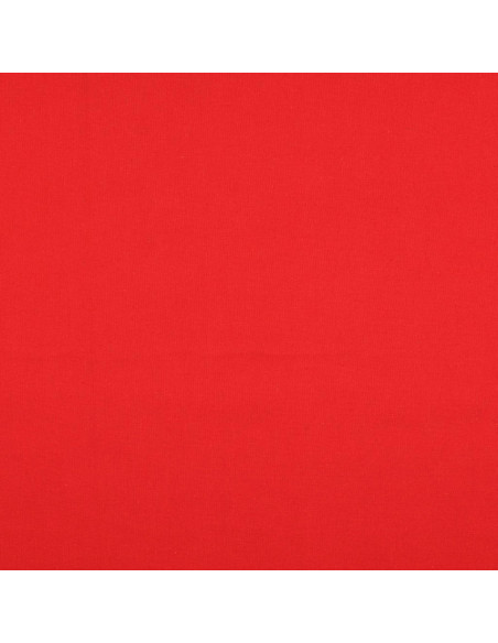 Tissu coton cretonne uni - Rouge coquelicot