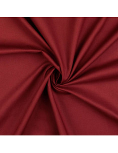 Tissu coton cretonne uni - Lie de vin