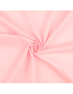 Tissu coton cretonne uni - Rose clair