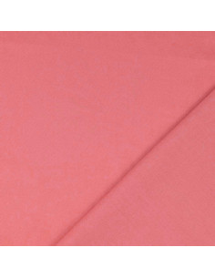 Tissu coton cretonne uni - Corail 2