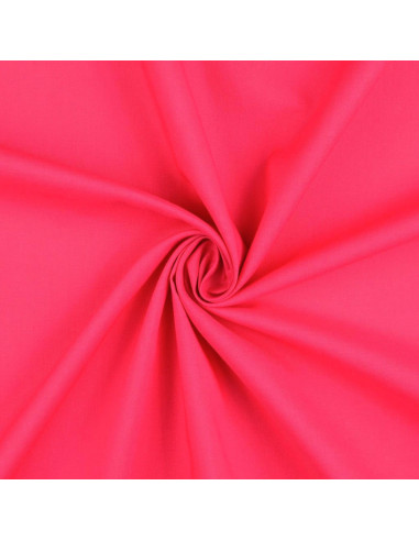Tissu coton cretonne uni - Fuchsia