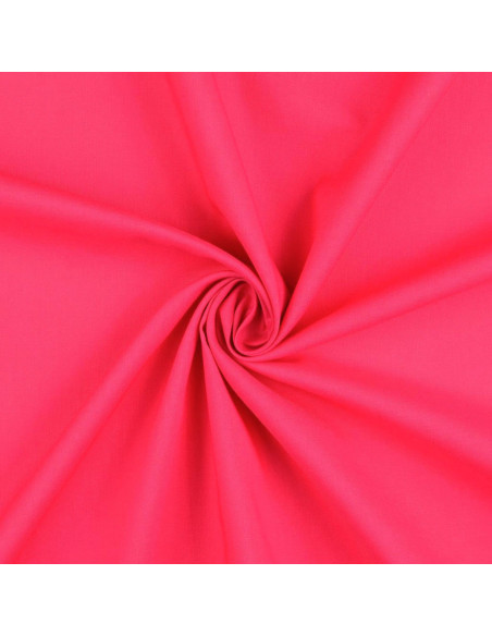 Tissu coton cretonne uni - Fuchsia