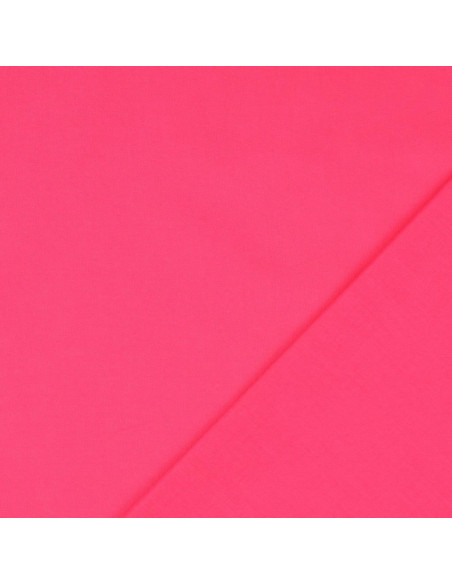 Tissu coton cretonne uni - Fuchsia