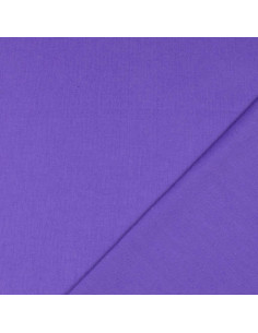 Tissu coton cretonne uni - Violet Améthyste 2