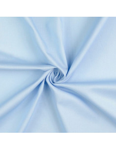 Tissu coton cretonne uni - Bleu ciel